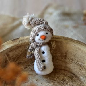 Felted snowman | Christmas newborn photo prop