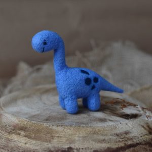 Felted dino in blue | Felted photo props