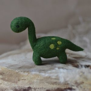 Felted dino in green | Felted photo props