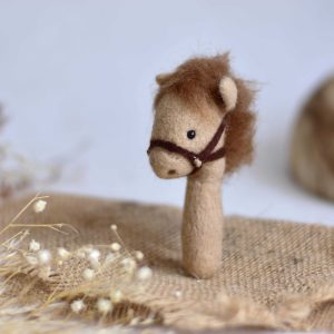 Felted horse | Felted newborn photo props