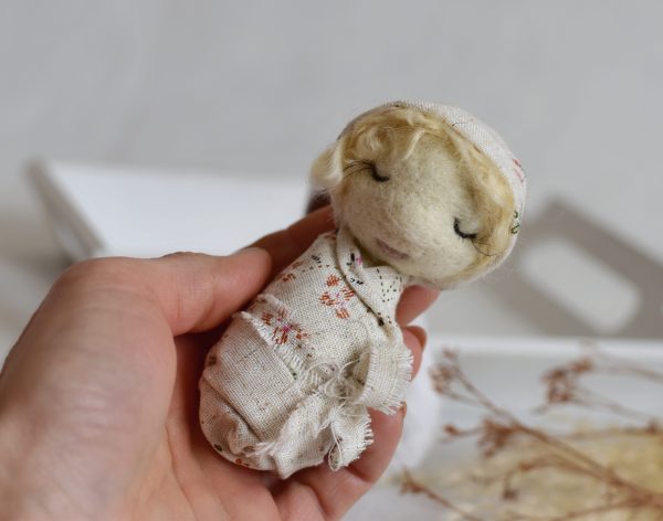 Felted baby doll | Felted figurines