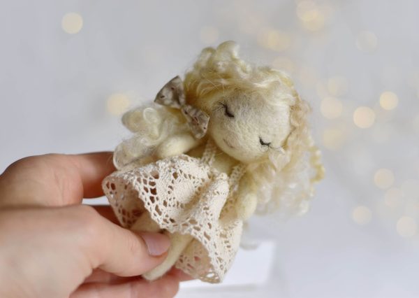 Felted doll | Newborn felted photo props