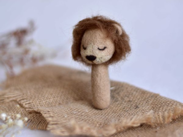 Felted lion mini ver. | Felted newborn photo props