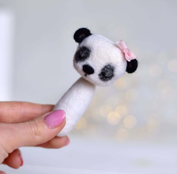 Felted panda mini | Felted photo props