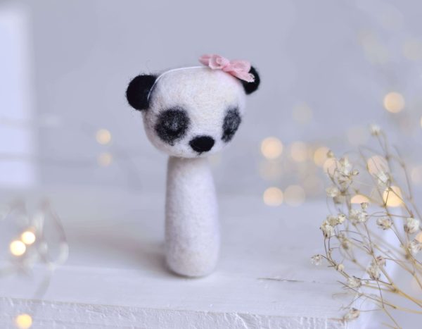 Felted panda mini | Felted photo props