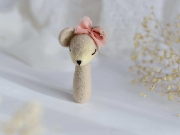 Felted mouse mini | Felted photoprop | LuckyBay Props
