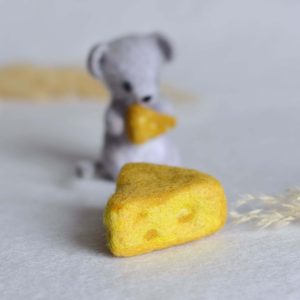 Felted cheese | Felted photo props