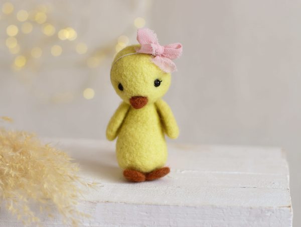Felted duckling | Felted photo props | LuckyBay Props