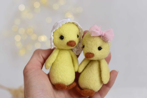 Felted duckling | Felted photo props | LuckyBay Props