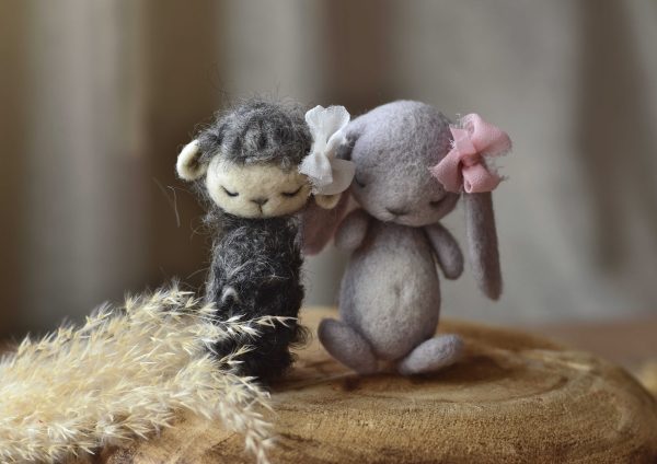 Felted bunny and sheep | LuckyBay Props