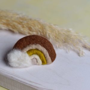Felted rainbow in natural colours | Felted photoprops