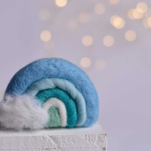 Felted rainbow in blue colours | Felted photoprops