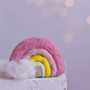 Felted rainbow in pinks | Felted photoprops