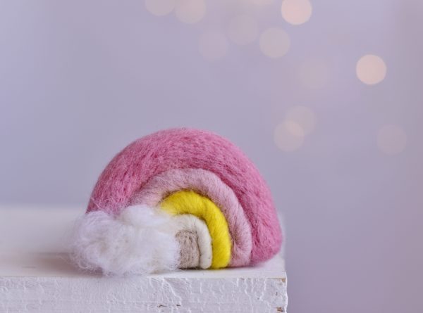 Felted rainbow in pinks | Felted photoprops