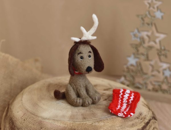 Felted dog | Felted photo props