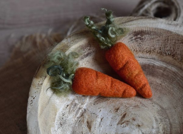 Felted carrot | Felted photo prop newborn