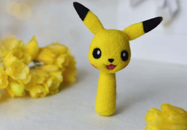 Felted yellow Pika | Felted photo props