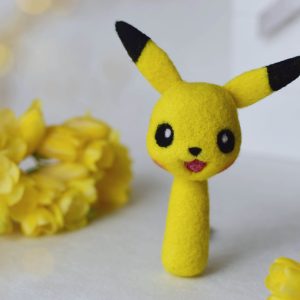 Felted yellow Pika | Felted photo props