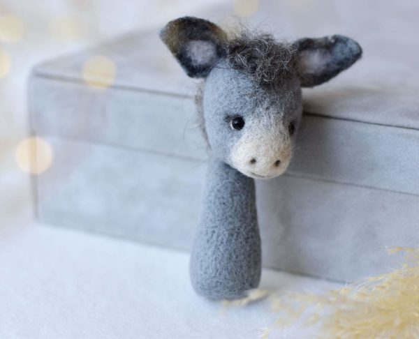 Felted donkey mini ver. | Felted photoprops | LuckyBay Props