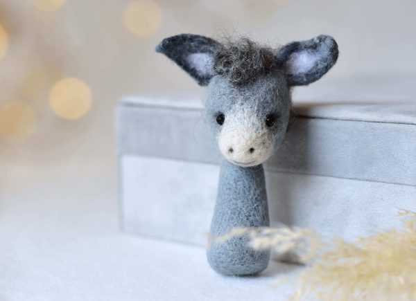 Felted donkey mini ver. | Felted photoprops | LuckyBay Props