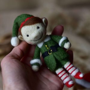 Felted elf boy | Felted Christmas photo prop | LuckyBay Props