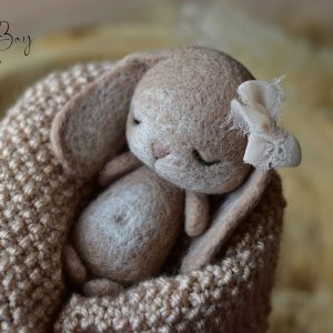Felted bunny in brown no 2 | Felted photo props