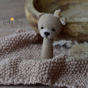Felted bear mini beige | Felted photo props newborn | NEW