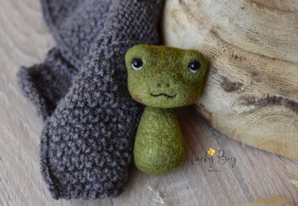 Felted frog in mini ver. | Felted photoprops | NEW