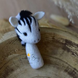 Felted zebra in mini ver. | Felted photoprops | LuckyBay Props