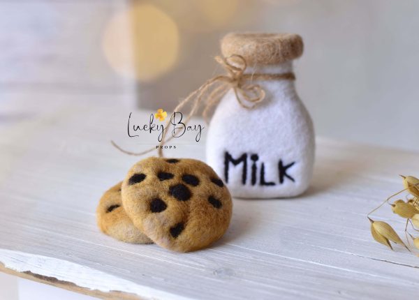 Felted milk & coockies | Felted photo props newborn | NEW | LuckyBay Props