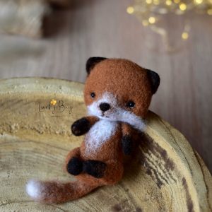 Felted fox new ver. | Felted photo props newborn | LuckyBay Props