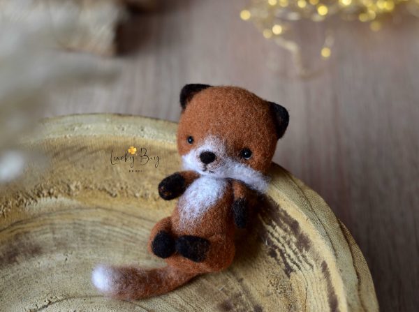 Felted fox new ver. | Felted photo props newborn | LuckyBay Props