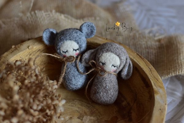Felted doll mouse | Felted photo props newborn | NEW