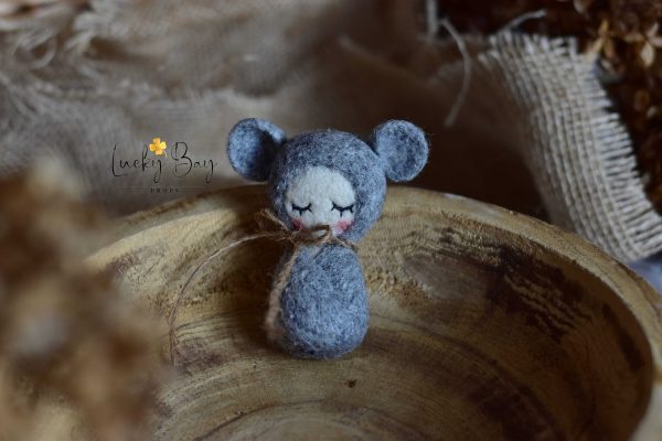 Felted doll mouse | Felted photo props newborn | NEW