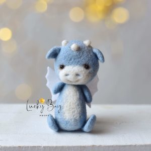 Felted dragon in blue | Felted photo props newborn | NEW