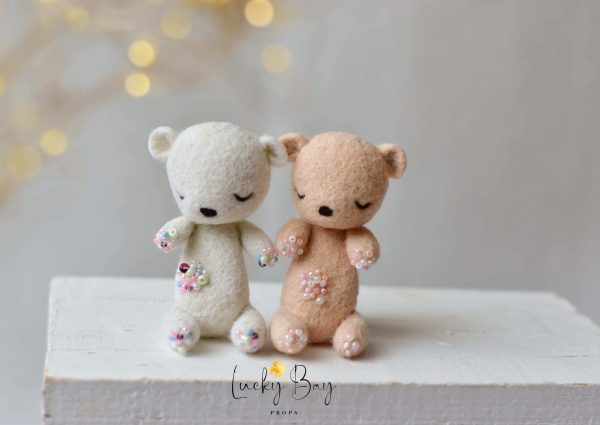 Felted bear | Felted photo props newborn | NEW