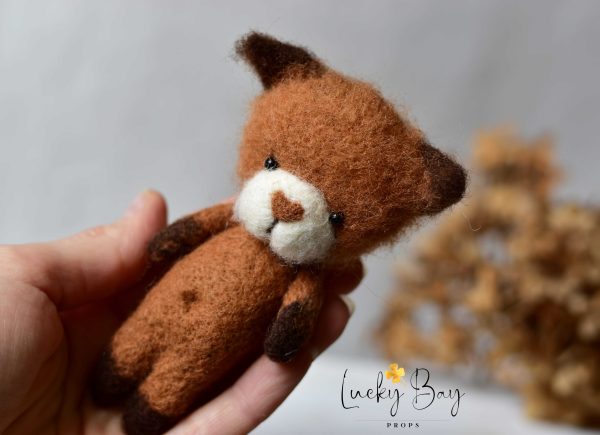 Felted bear in cinnamon | Felted photo props | NEW